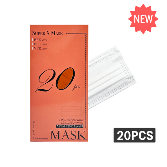 (SX-0001) 三層防護口罩 (白色) 20片 買一送一