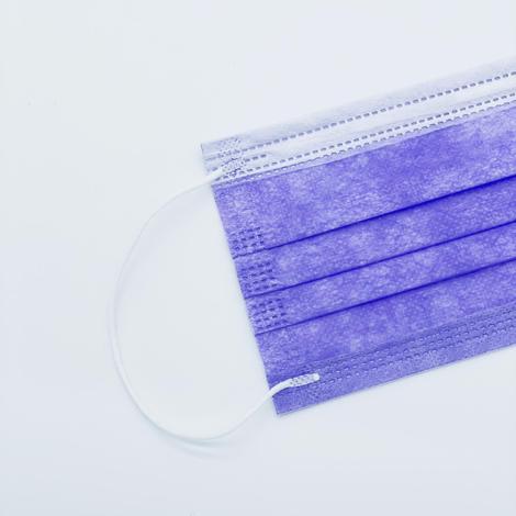 (SX-0013) 【5包】(7片)> 三層防護口罩 (紫色) 7片