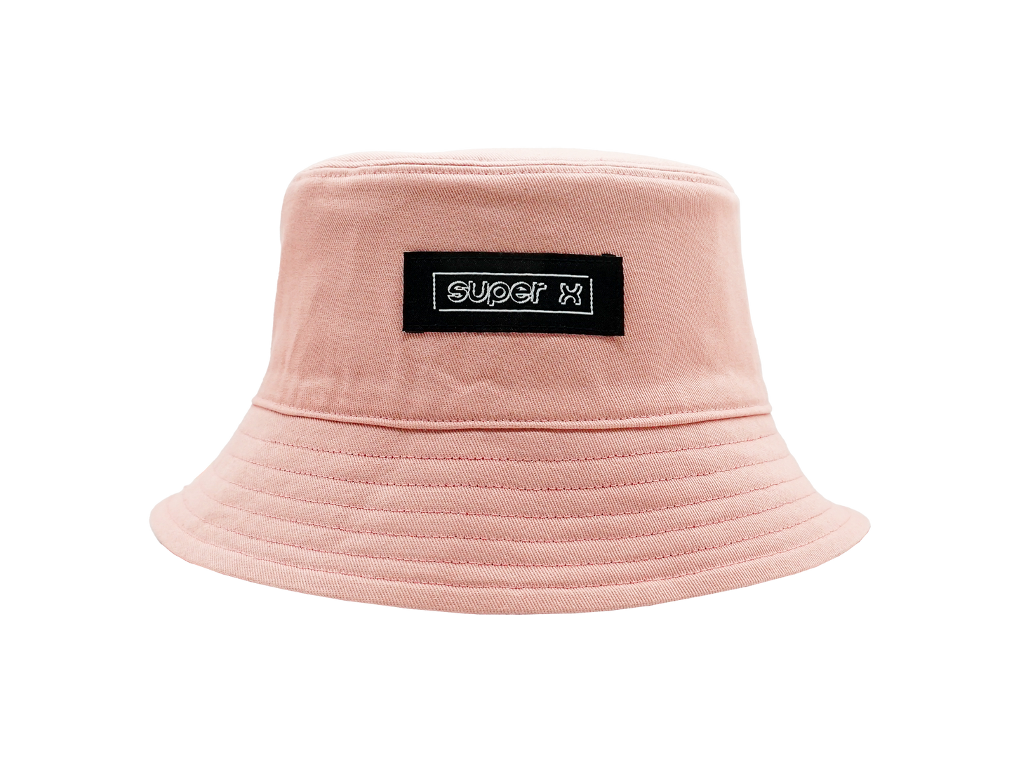 粉紅色/暗紅色雙面漁夫帽