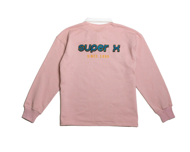 絨毛Logo棉質平衡休閒 Polo 恤 - SUPER X