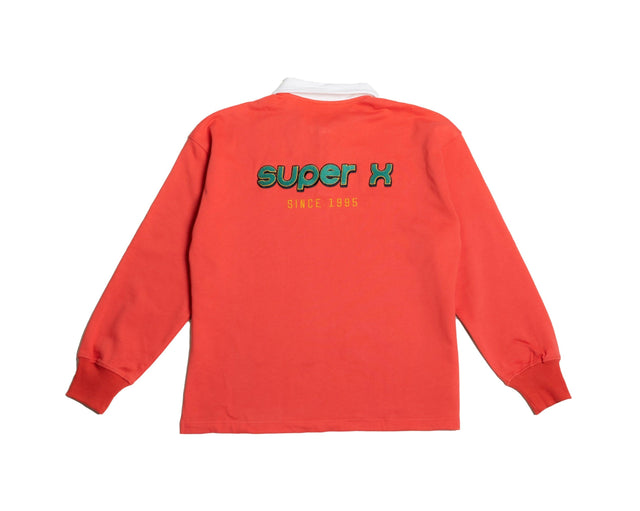 絨毛Logo棉質平衡休閒 Polo 恤 - SUPER X