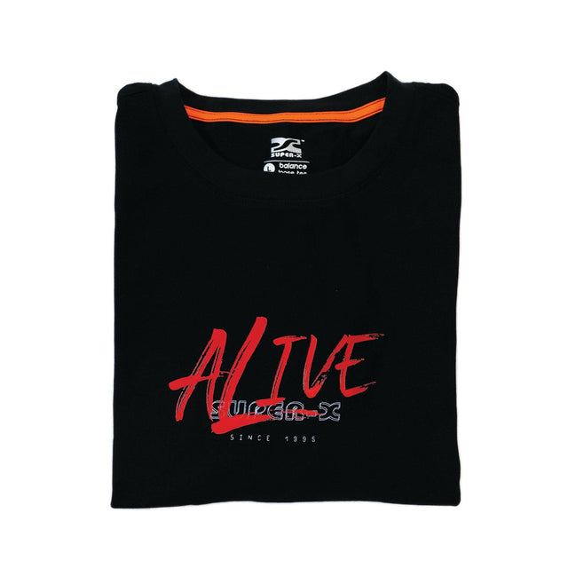 油漆ALIVE棉質平衡休閒 T 恤 - SUPER X