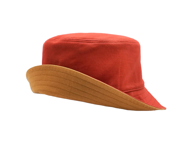 Brick Red Reversible Bucket Hat