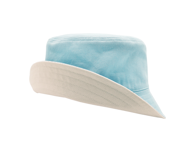 米色/天藍色雙面漁夫帽