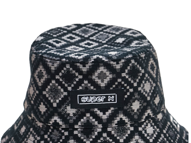 Black Plaid Reversible Bucket Hat