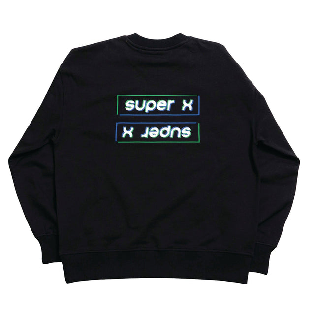 後背Logo棉質平衡休閒衛衣 - SUPER X